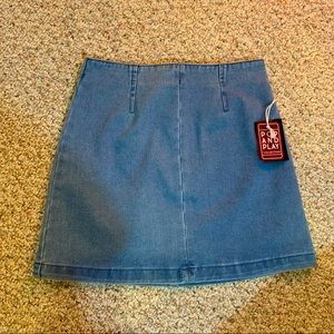 Denim mini skirt